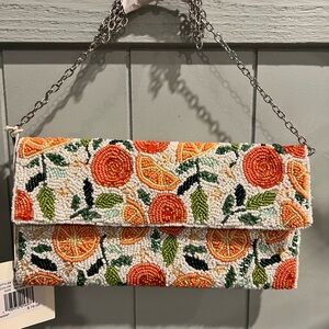 Viral TikTok Orange/Citrus Beaded Crossbody Bag